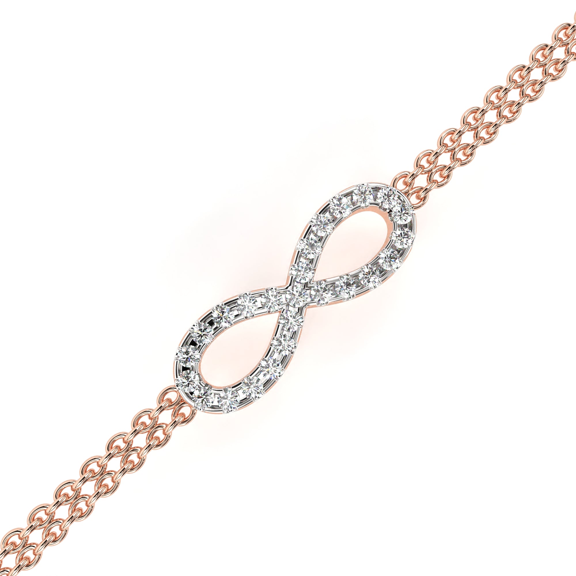 Solitairekart 0.39ct Round Cut Natural Diamond Bracelet-HI Color. VS-SI Clarity